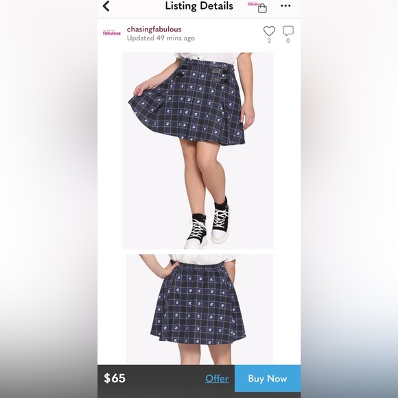 Hot Topic- Harry Potter Ravenclaw Plaid Pleated Skirt, size (plus size) Small - Picture 14 of 14
